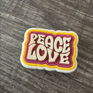 Peace and Love CROCS Jibbitz Shoe Charm 5/$20